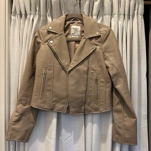 NWOT Abercrombie vegan leather jacket